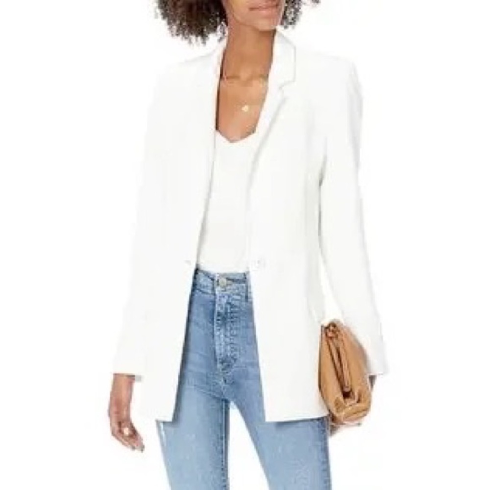 The Drop Women's Blake Long Blazer - Ivory